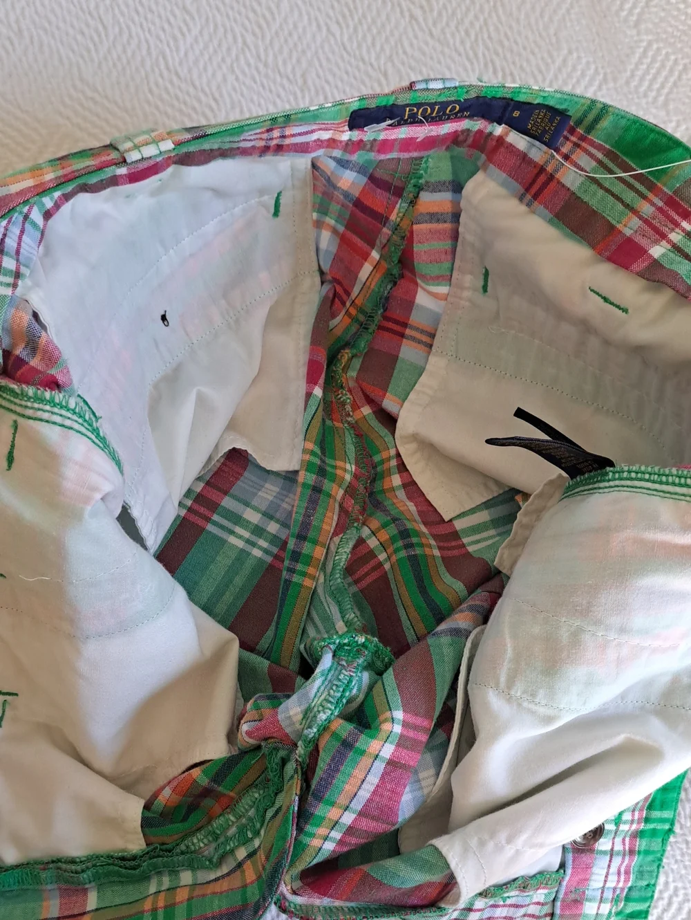 NWT POLO Ralph Lauren Womens Preppy/Summer Madras Plaid Linen Blend 4